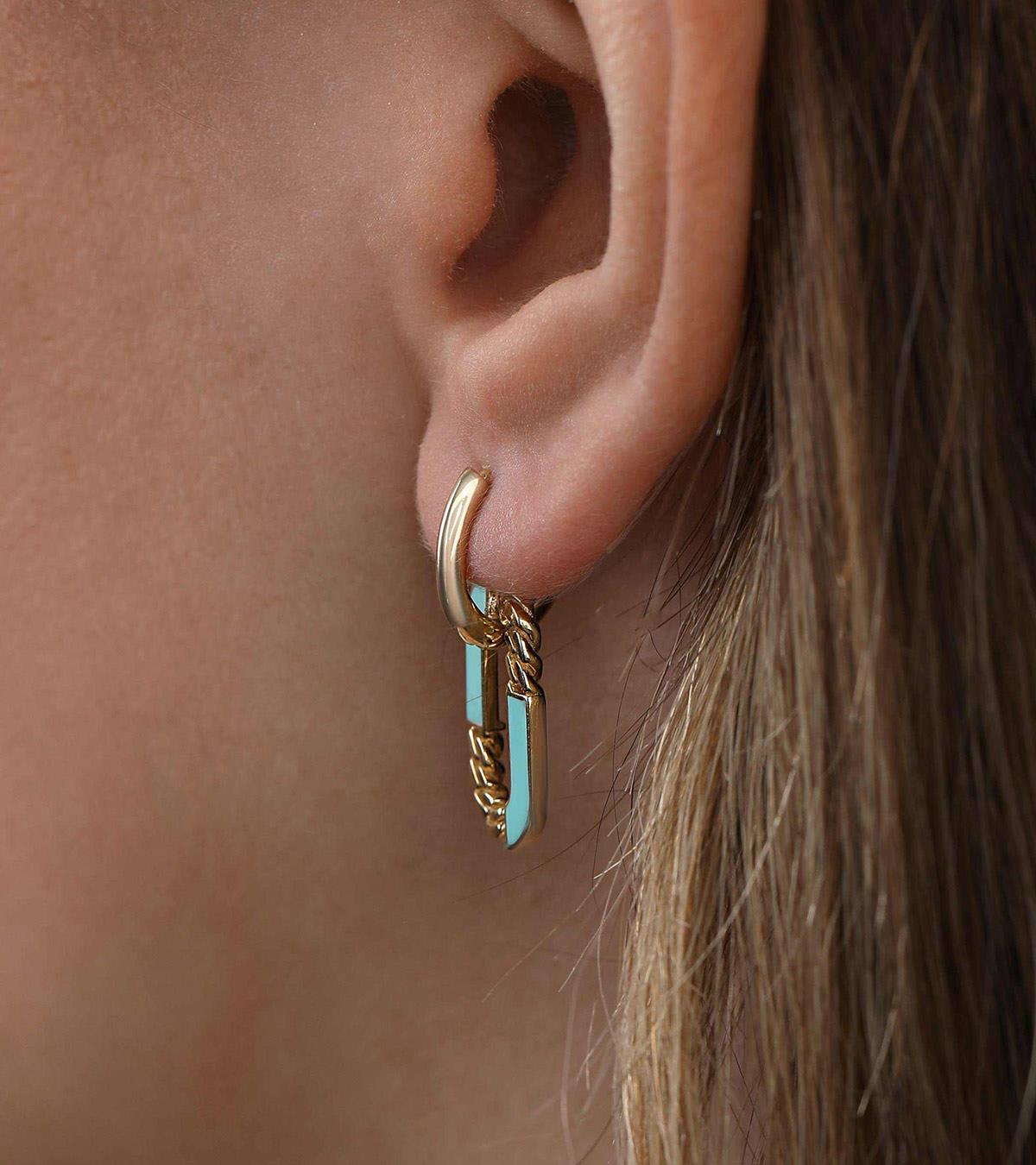 Gurmet Detaylı Oval Küpe