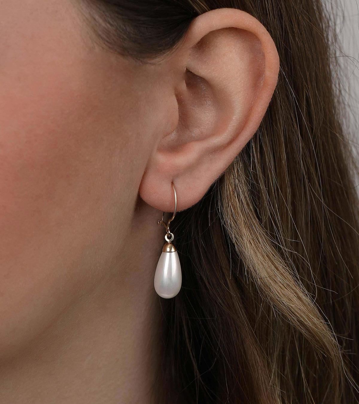 İnci Sallantılı Küpe