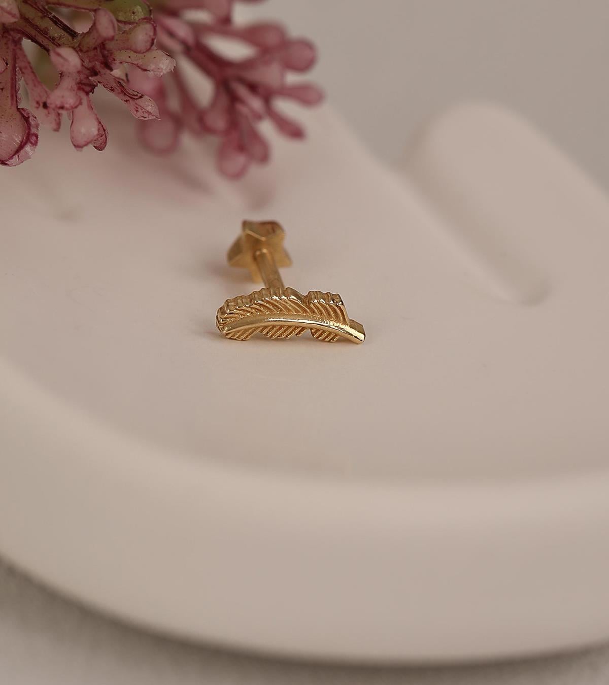 Kuş Tüyü Piercing (Tragus)