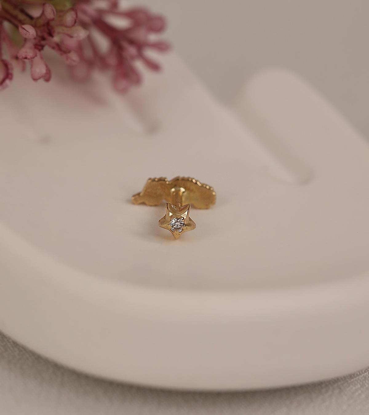 Kuş Tüyü Piercing (Tragus)
