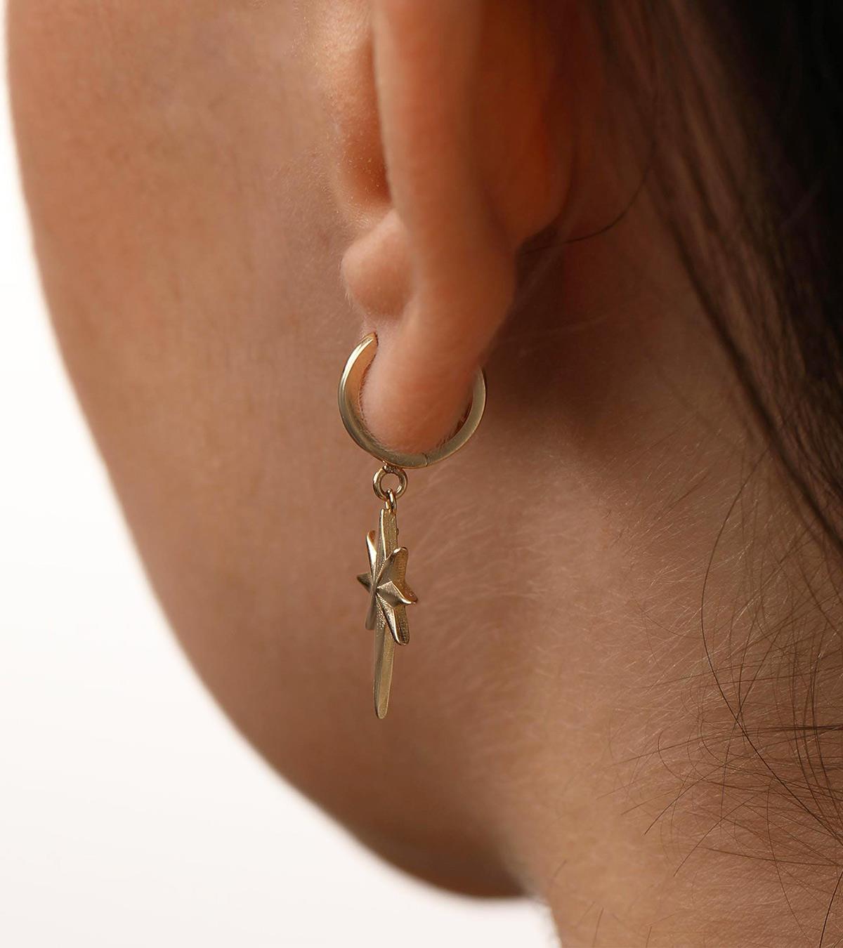 Kutup Yıldızı Sallantılı Küpe