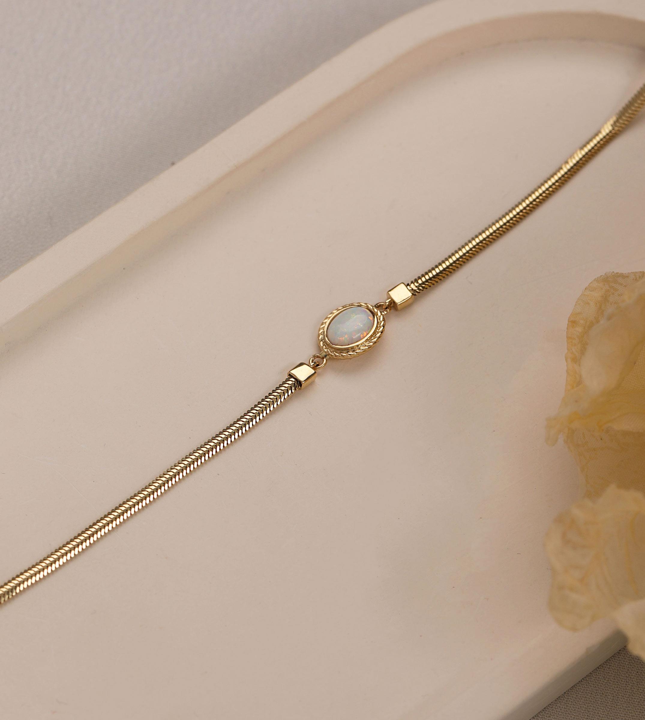 Opal Antik Balıksırtı Bileklik