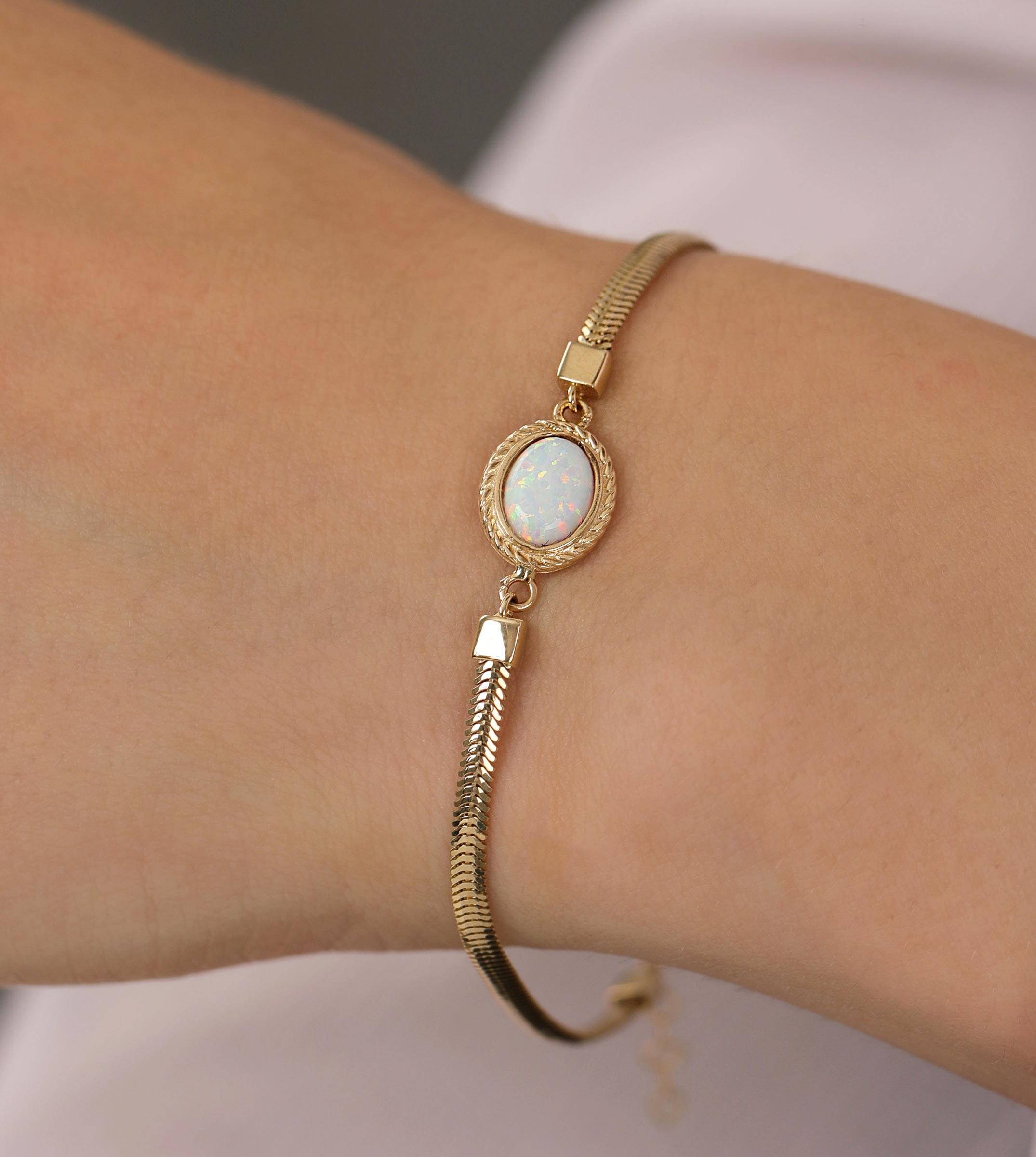 Opal Antik Balıksırtı Bileklik