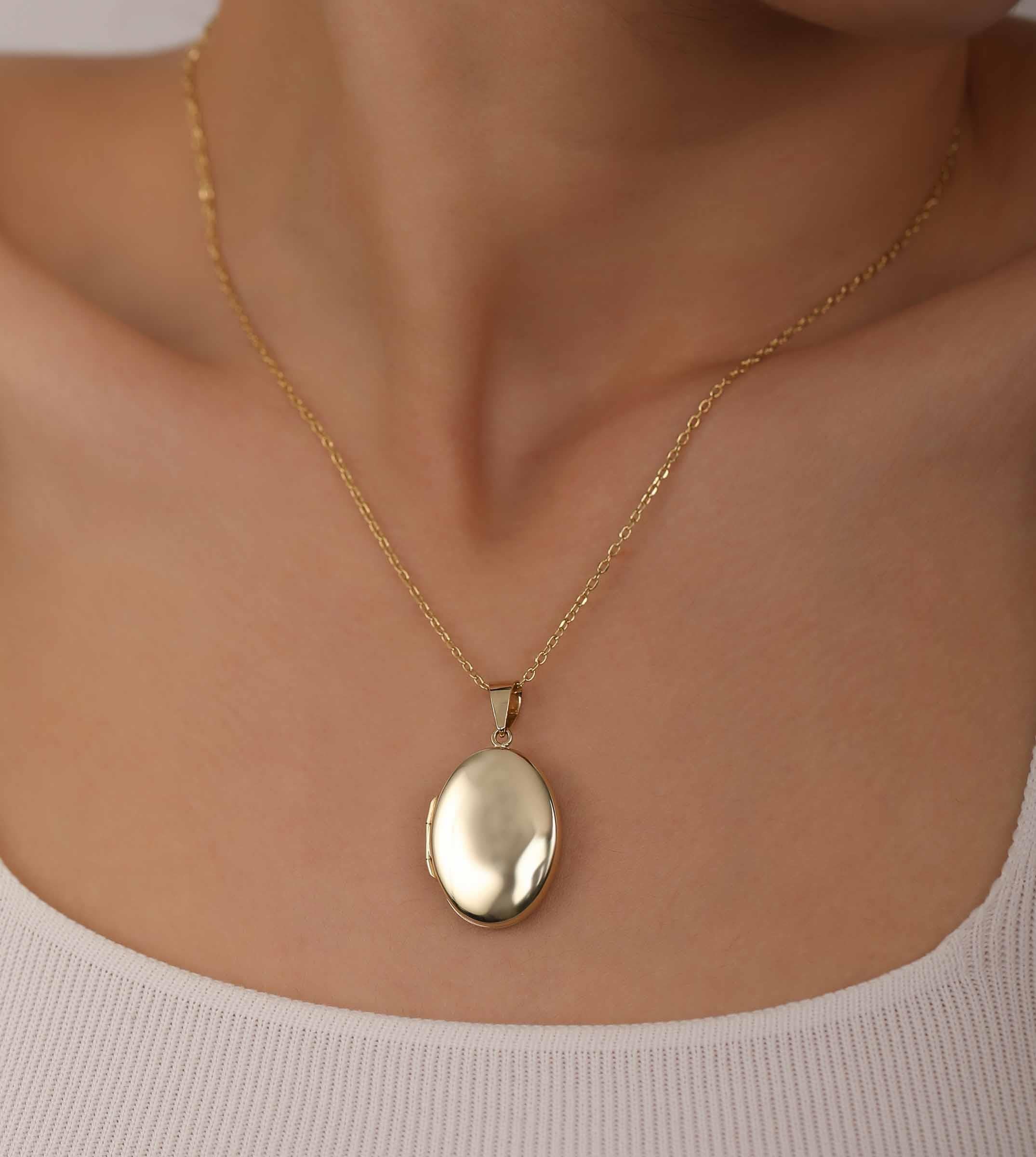 Oval Kapaklı Kolye Ucu-M