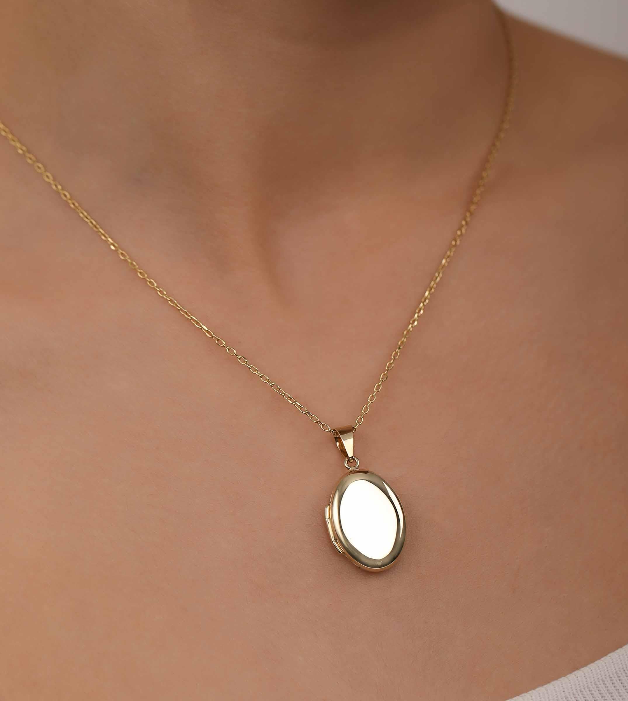 Oval Kapaklı Kolye Ucu-S
