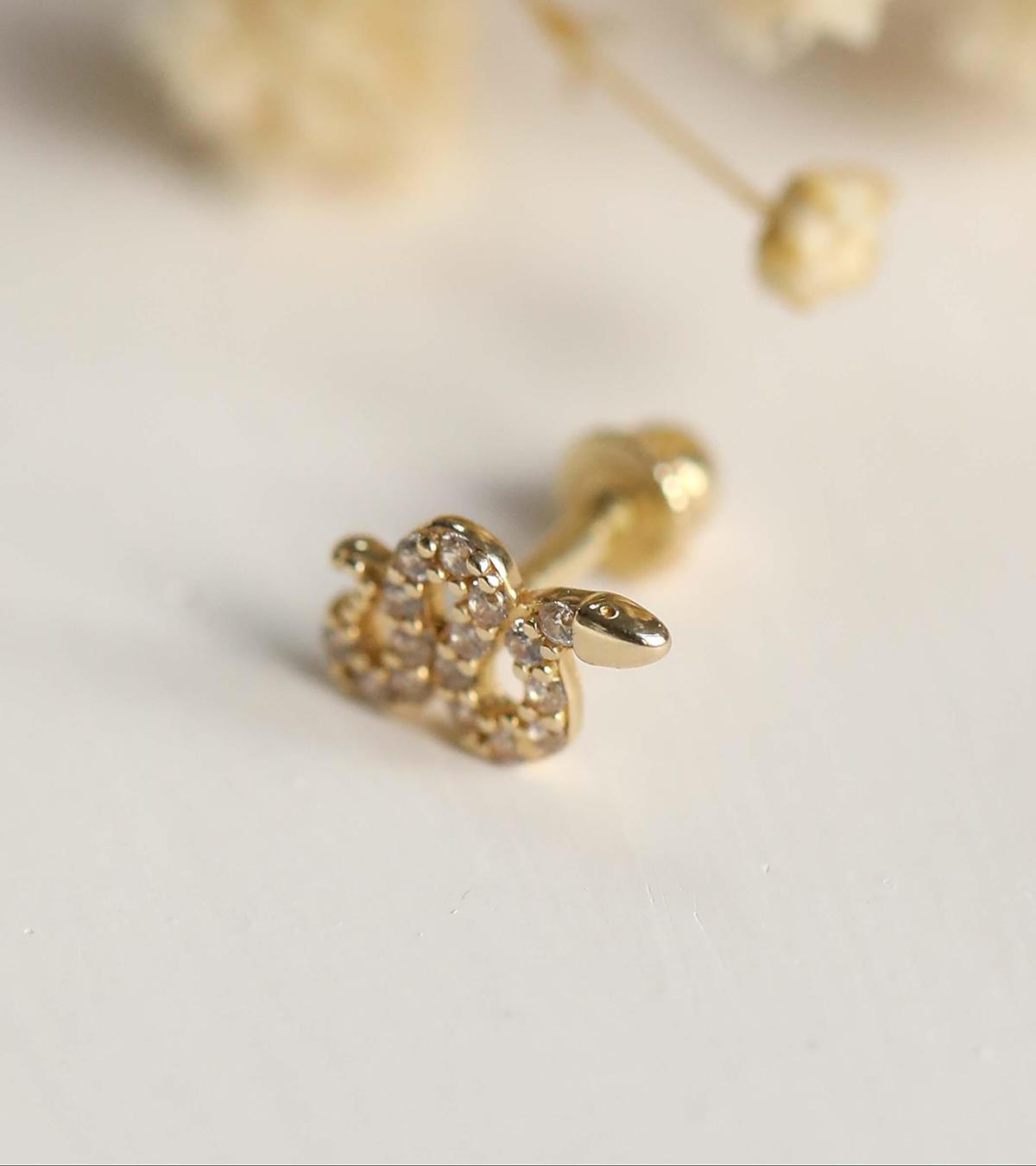 Yılan Taşlı Piercing (Tragus)