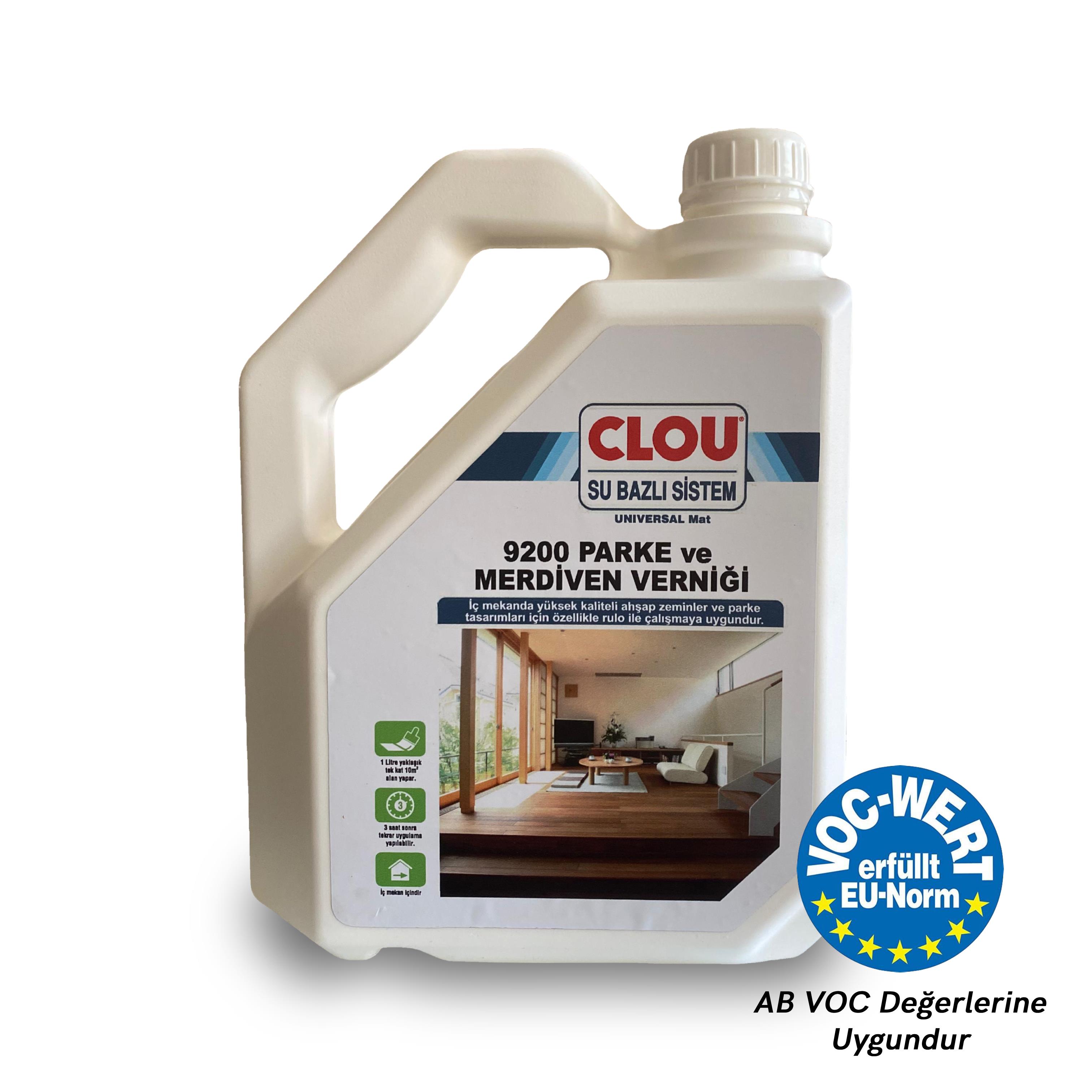 CLOU 9200 Su Bazlı Parke Verniği 2,5Lt Mat