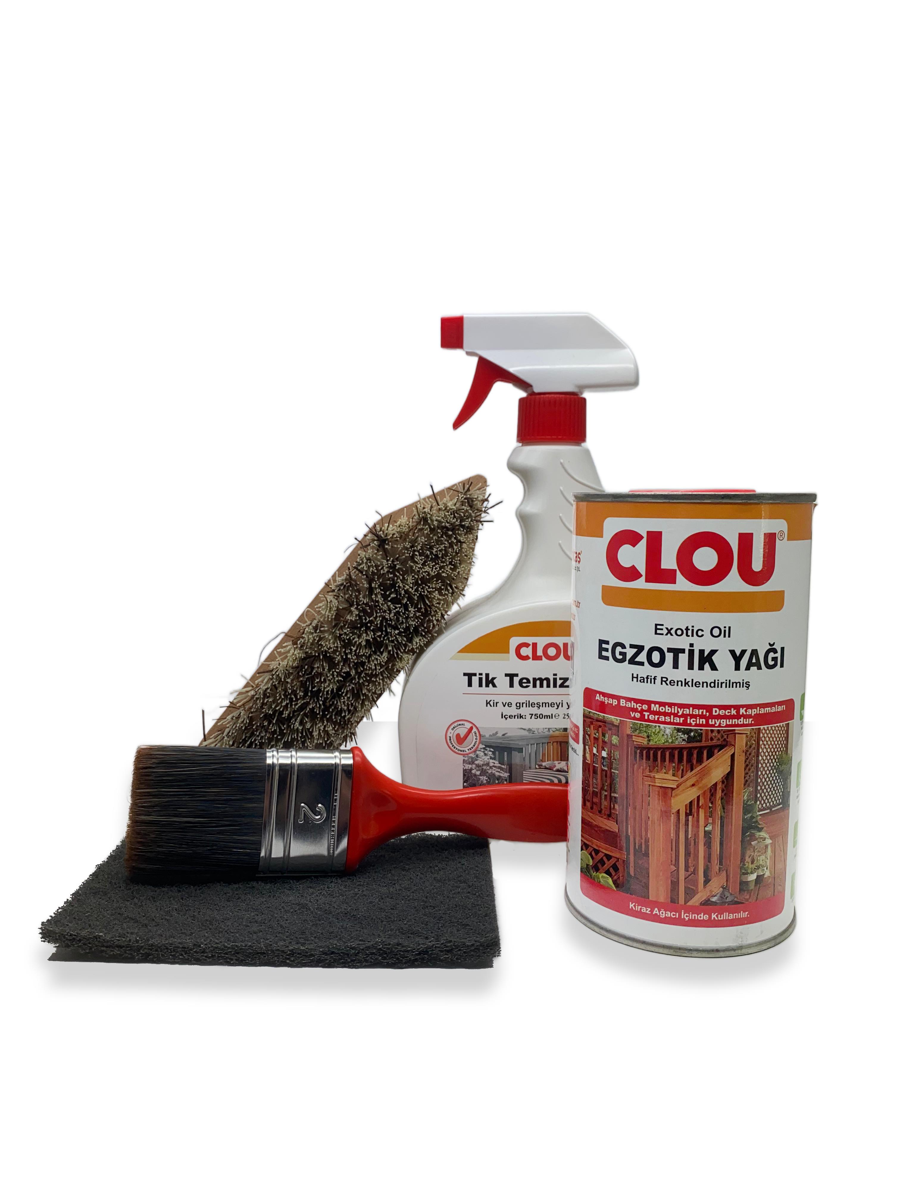 CLOU Tik Bakım Seti 5 Parça (Hafif Kiraz Renkli)