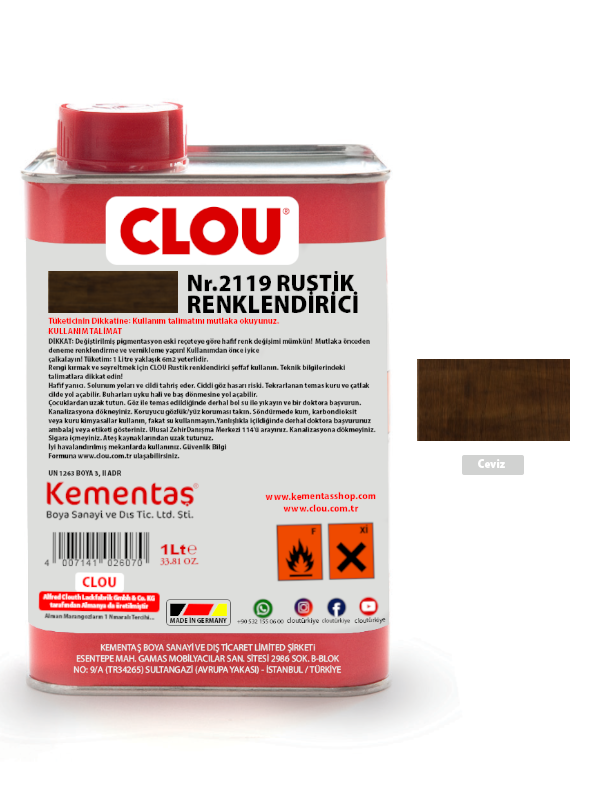 Solvent Based Colourants 1Lt02119 Walnut Rustic Effect Colourant 1Litre