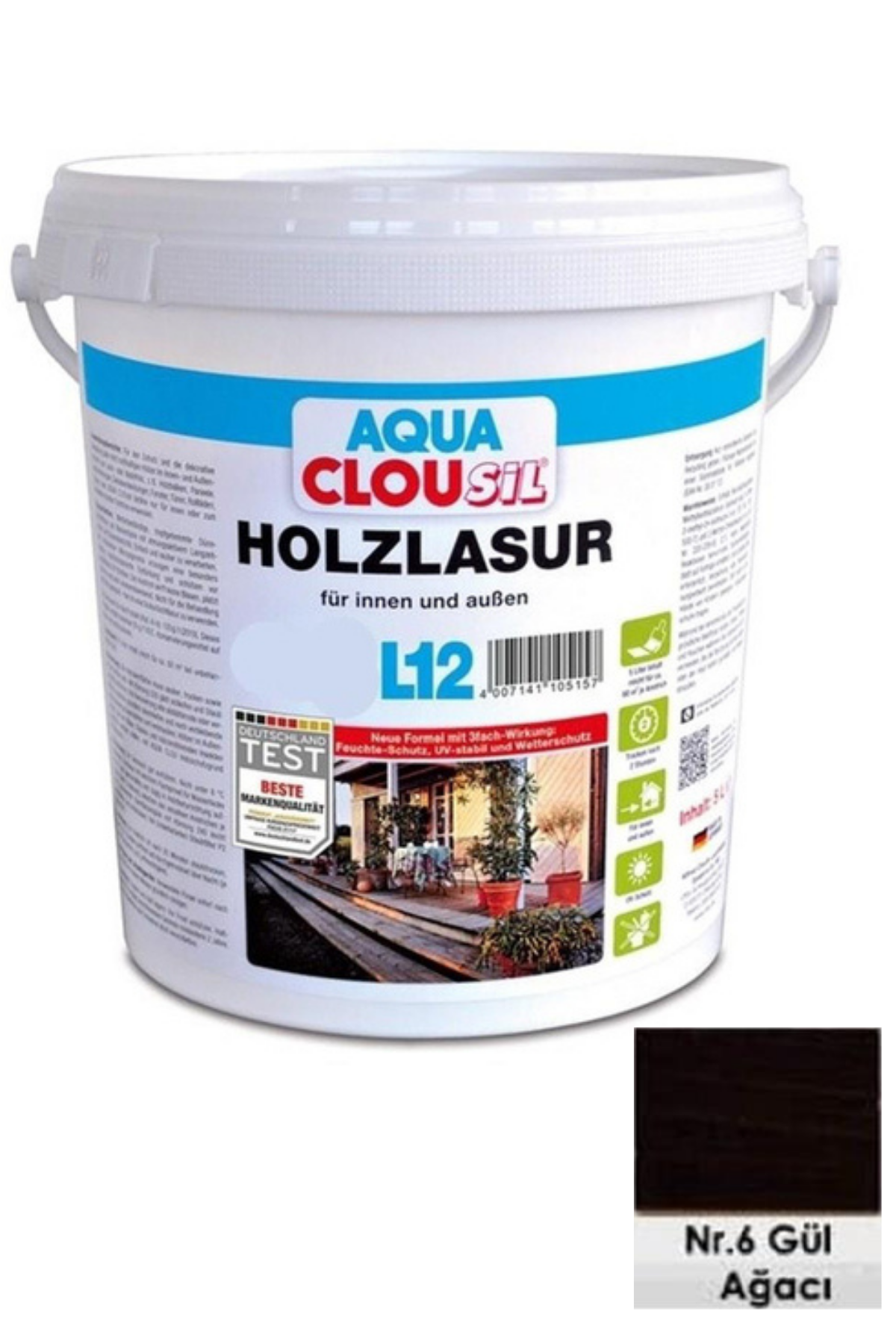 Su Bazlı Ahşap Koruyucular 20LtCLOU Nr:06 Pelesenk Su Bazlı Ahşap Koruyucu 20Lt