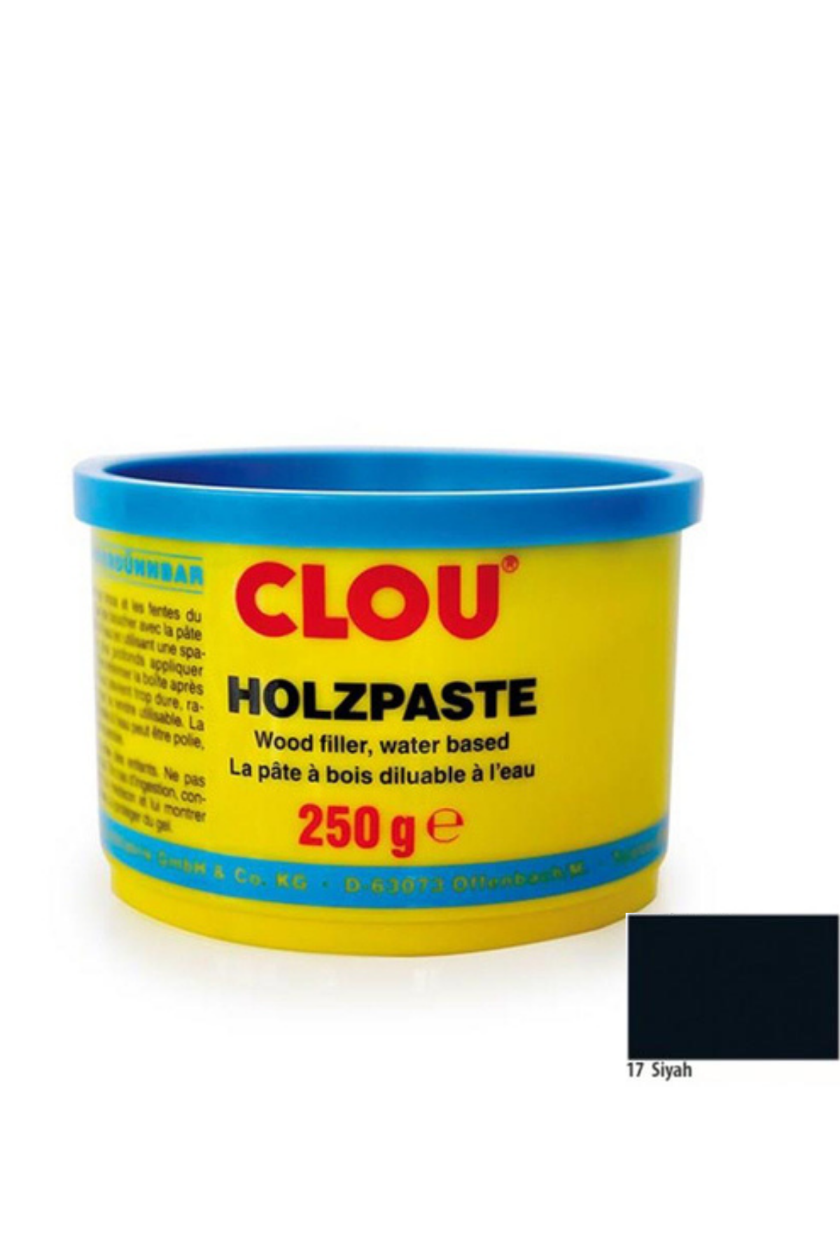 Su Bazlı Ahşap Tamir MacunuCLOU Su Bazlı Ahşap Tamir Macun Nr:17 Siyah 250gr