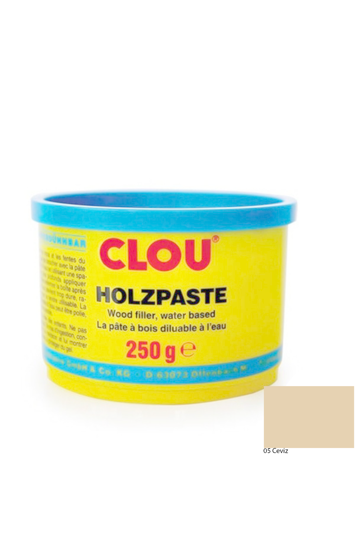 Su Bazlı Ahşap Tamir MacunuCLOU Su Bazlı Ahşap Tamir Macun Nr:05 Meşe 250gr