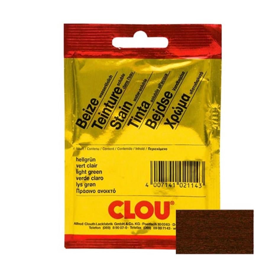Suda Çözülen Oksit Toz Ahşap BoyasıCLOU Oksit Toz Boya Nr:168 Koyu Ceviz 12gr