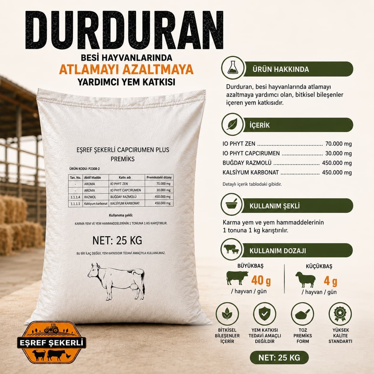 Durduran 25 Kg.