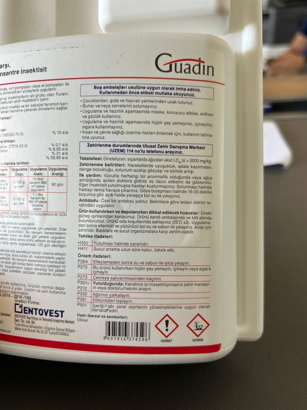 Guadin Karasinek İlacı 1 Lt.