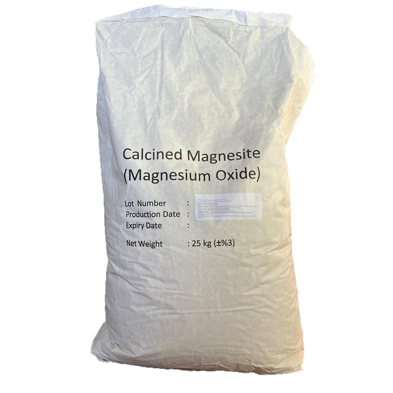 Magnezyum Oksit (Mgo) 25 Kg.