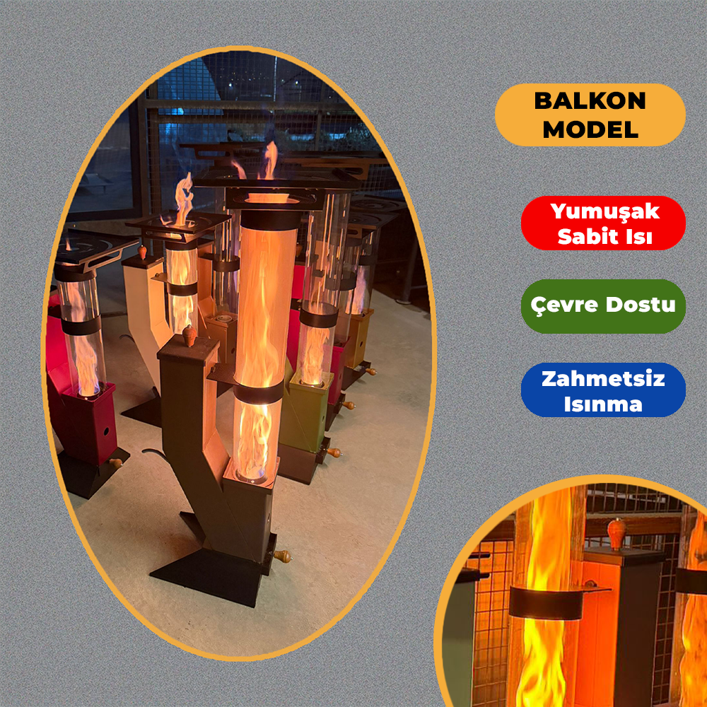 Pars PS Balkon Pelet Sobası