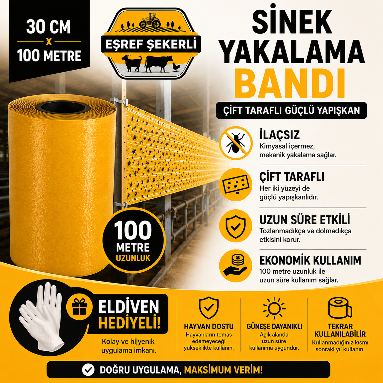Sinek Yakalama Bandı 30x100 Metre