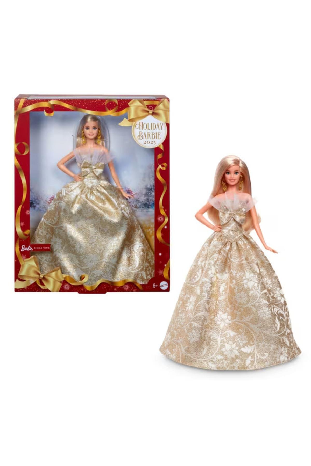 ® 2025 Mutlu Yıllar Bebeği Gümüş ve altın rengi elbisesiyle sarı saçlı, koleksiyon ürünü JBH95-Oyuncak Bebekler