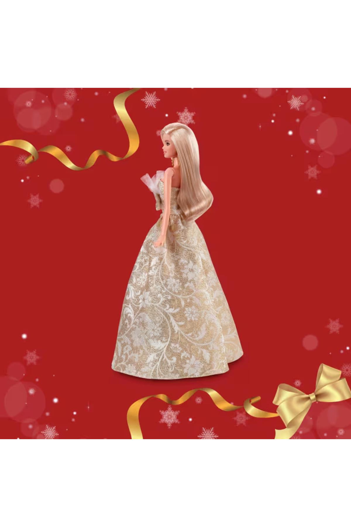 ® 2025 Mutlu Yıllar Bebeği Gümüş ve altın rengi elbisesiyle sarı saçlı, koleksiyon ürünü JBH95-Oyuncak Bebekler