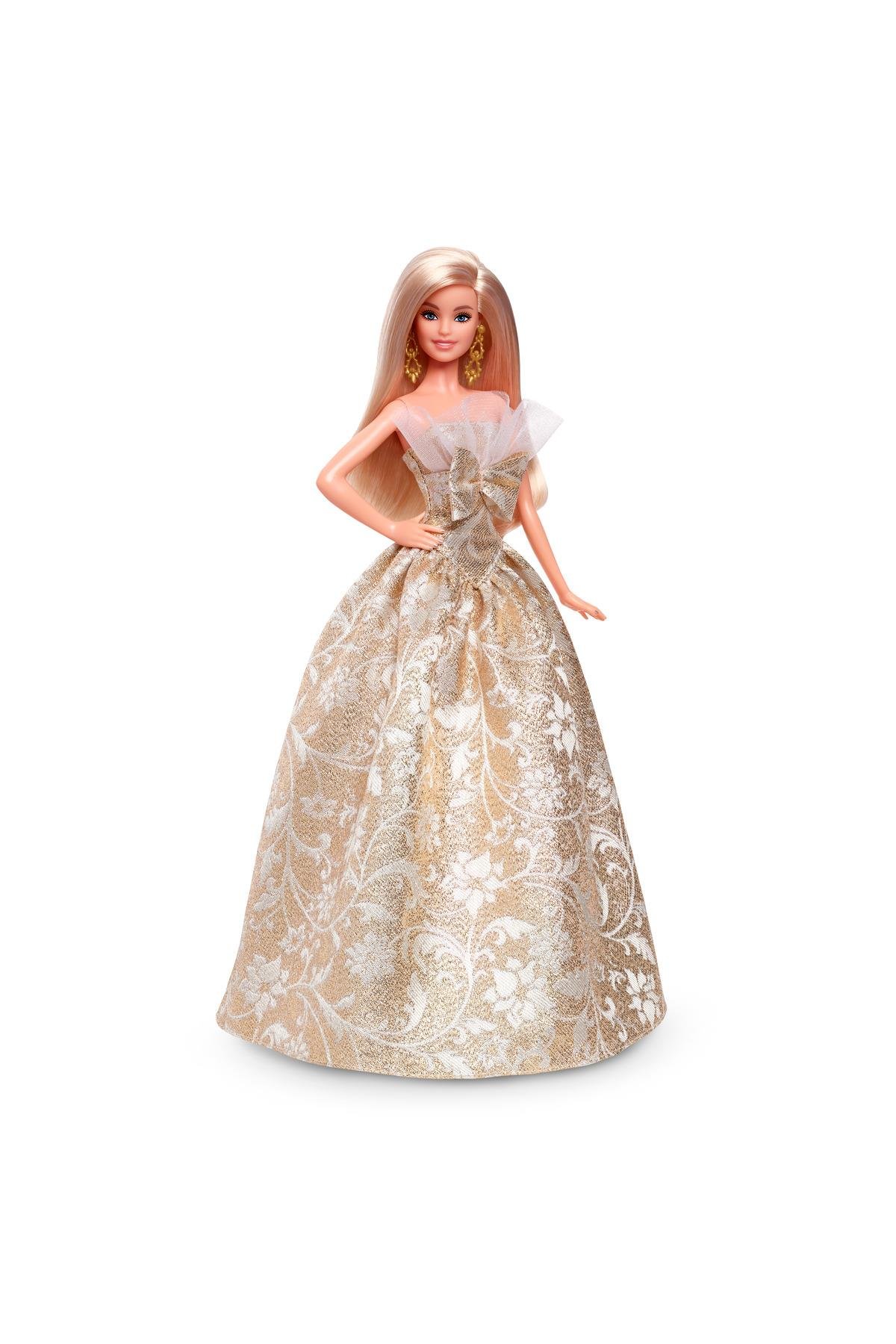 ® 2025 Mutlu Yıllar Bebeği Gümüş ve altın rengi elbisesiyle sarı saçlı, koleksiyon ürünü JBH95-Oyuncak Bebekler