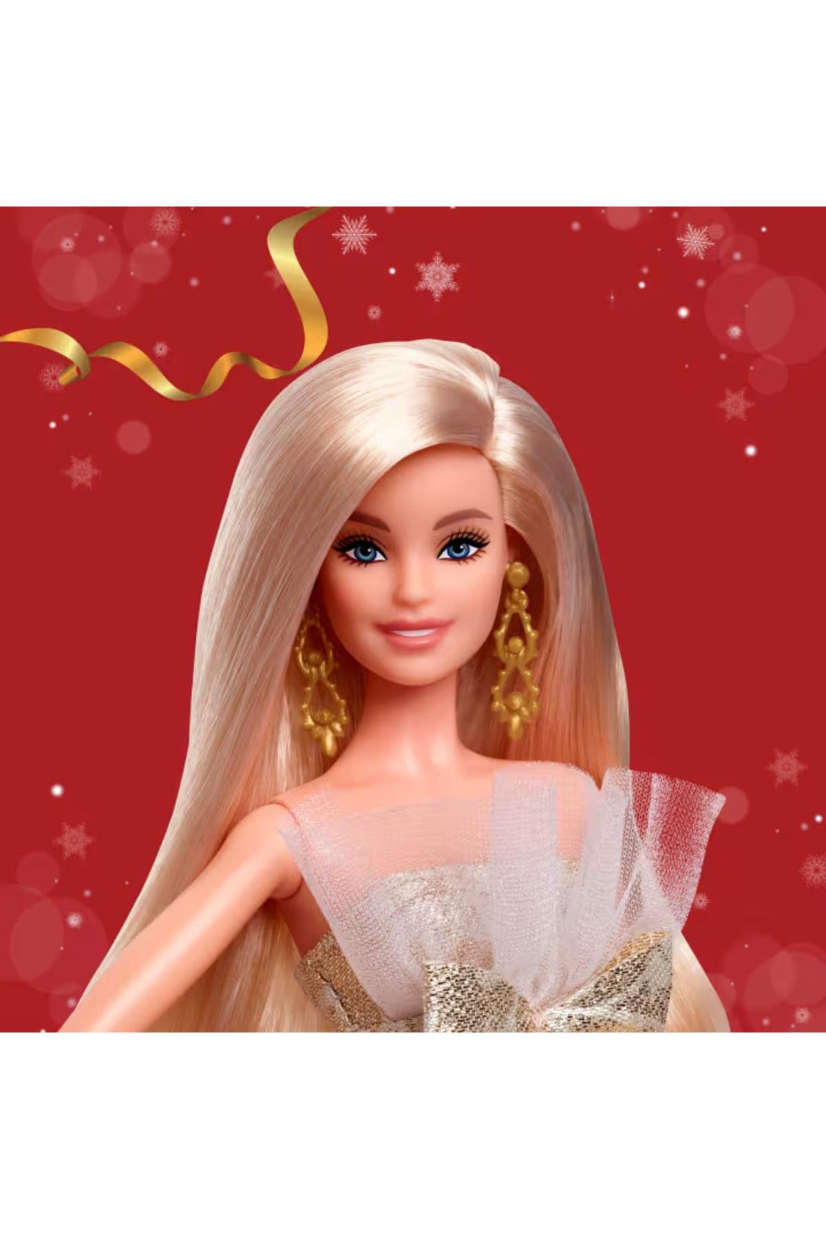 ® 2025 Mutlu Yıllar Bebeği Gümüş ve altın rengi elbisesiyle sarı saçlı, koleksiyon ürünü JBH95-Oyuncak Bebekler