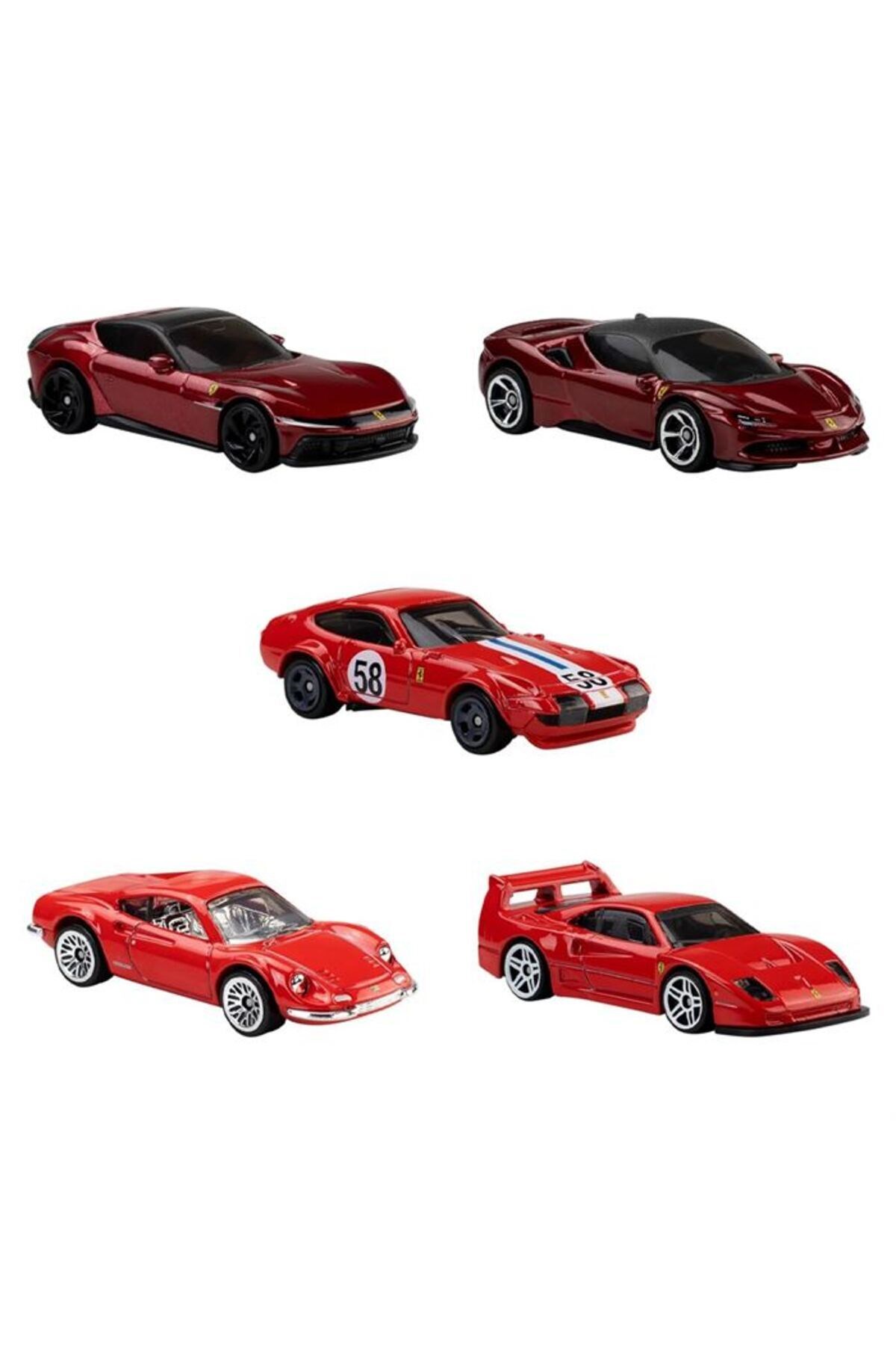 ® 5 Parçalı Ferrari Araba Seti JLN12-Oyuncak Arabalar ve Kamyonlar