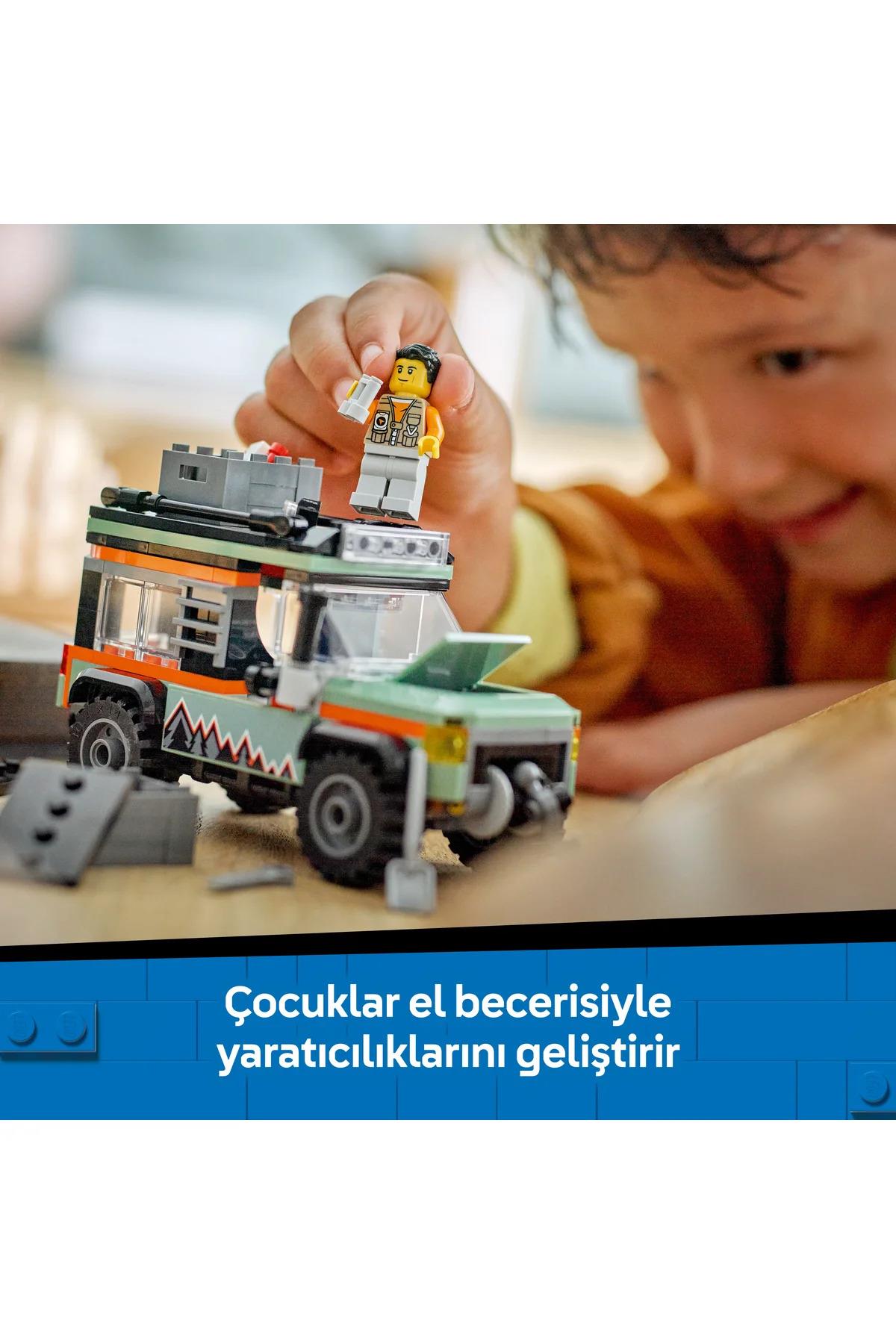 ® City 4x4 Arazi Dağ Arabası 60447 - 6+ Çocuklar için Yaratıcı Oyuncak Yapım Seti (221 P)-Lego
