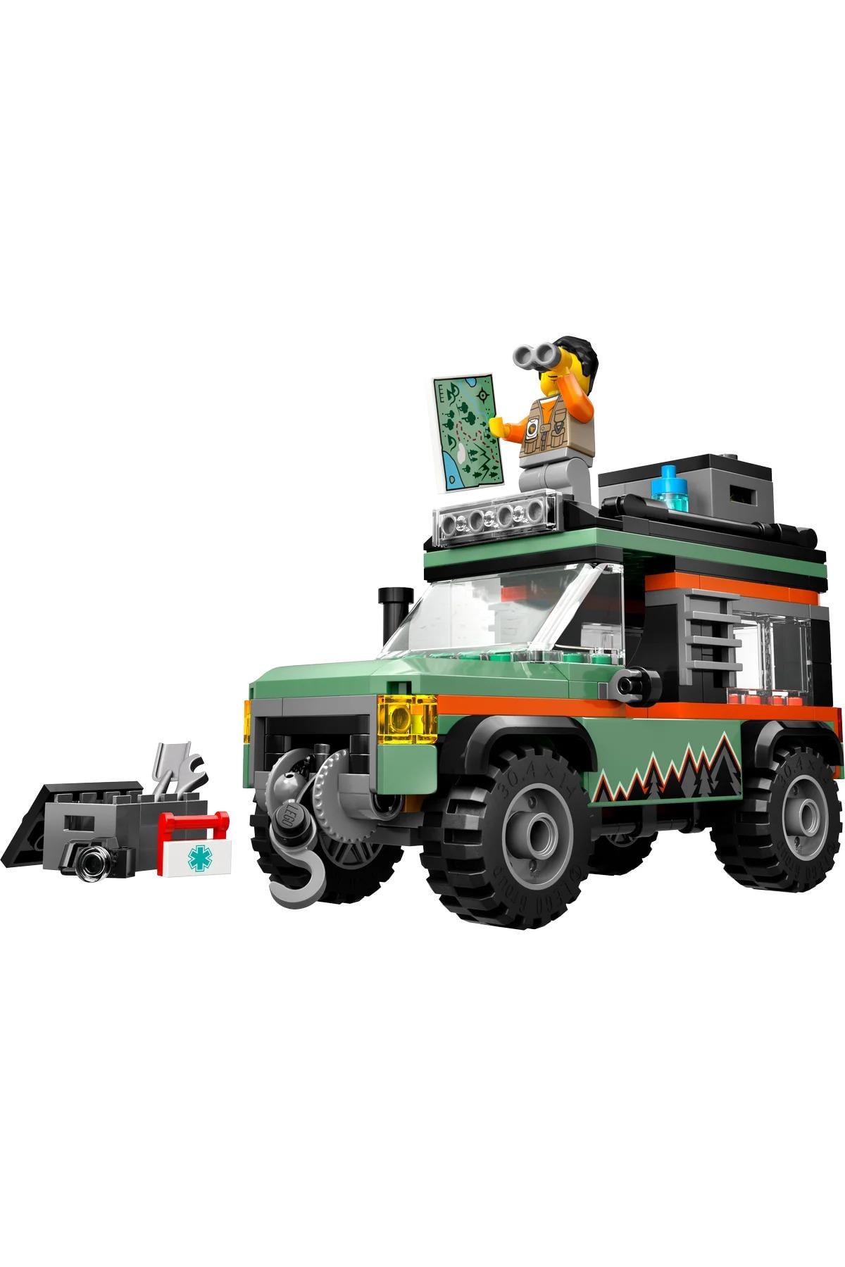 ® City 4x4 Arazi Dağ Arabası 60447 - 6+ Çocuklar için Yaratıcı Oyuncak Yapım Seti (221 P)-Lego