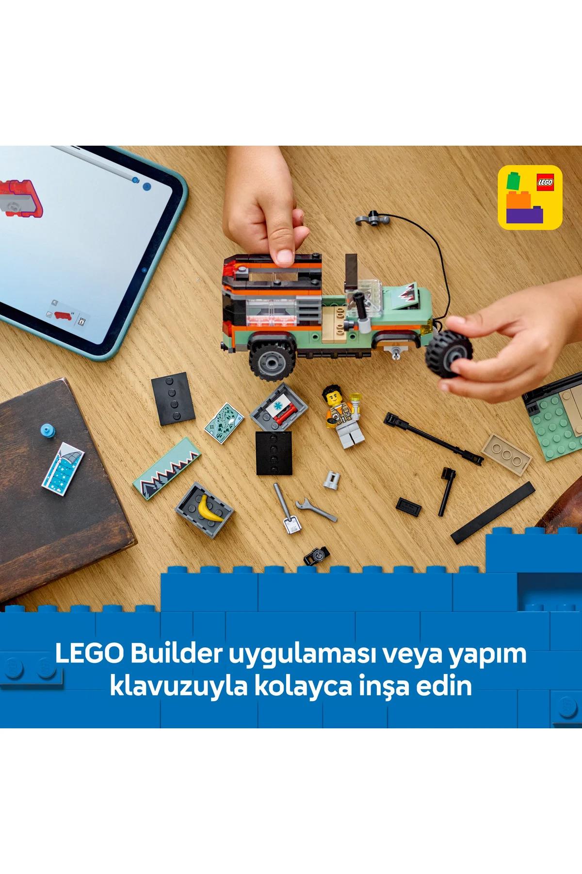 ® City 4x4 Arazi Dağ Arabası 60447 - 6+ Çocuklar için Yaratıcı Oyuncak Yapım Seti (221 P)-Lego