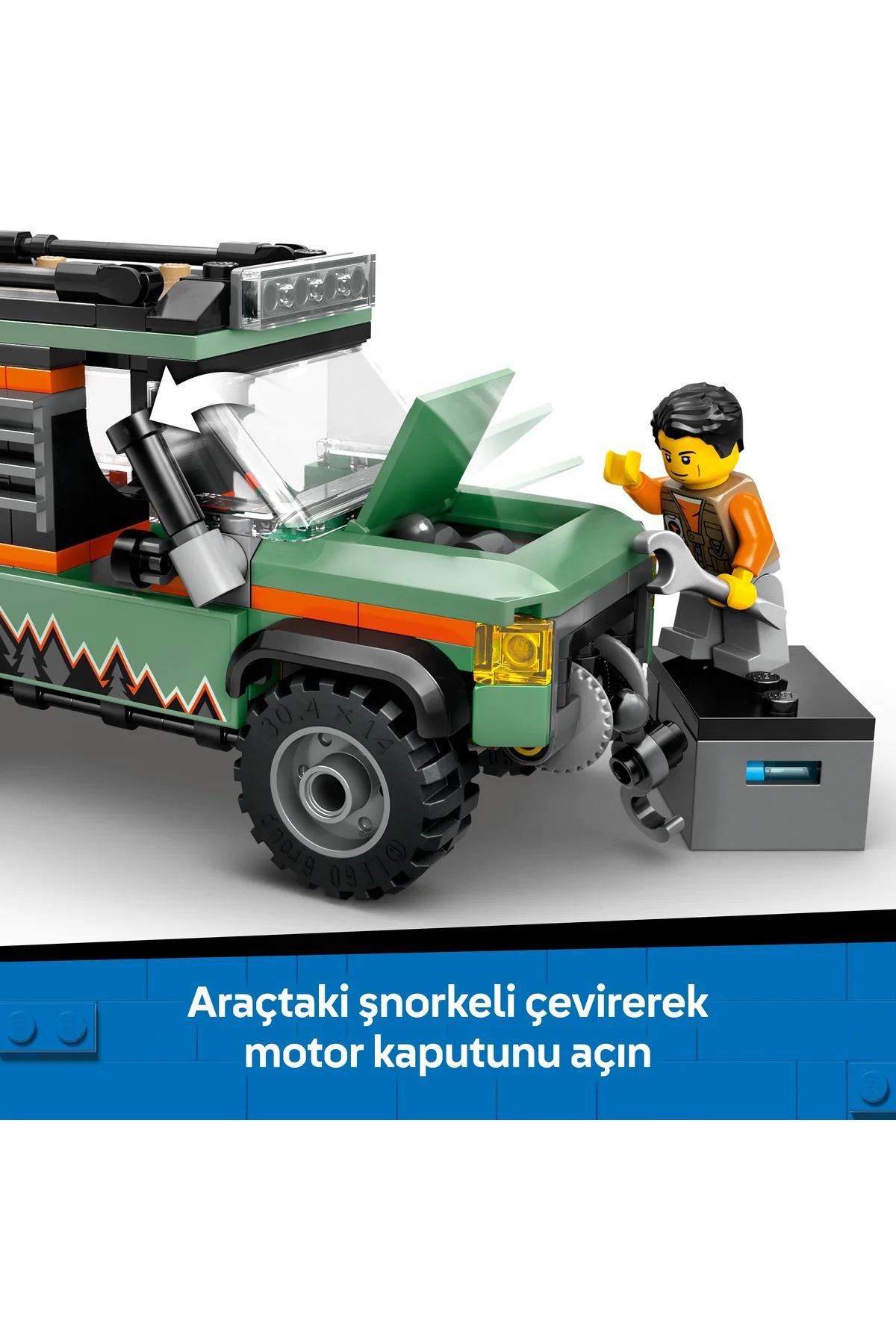 ® City 4x4 Arazi Dağ Arabası 60447 - 6+ Çocuklar için Yaratıcı Oyuncak Yapım Seti (221 P)-Lego