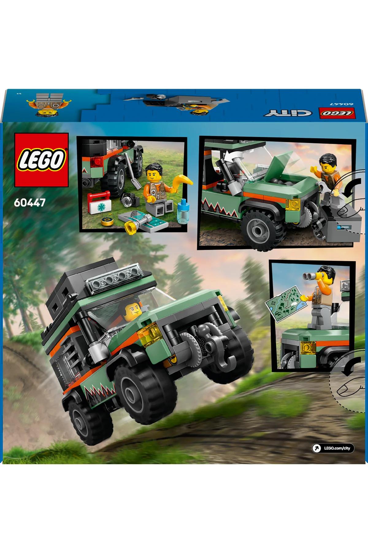 ® City 4x4 Arazi Dağ Arabası 60447 - 6+ Çocuklar için Yaratıcı Oyuncak Yapım Seti (221 P)-Lego
