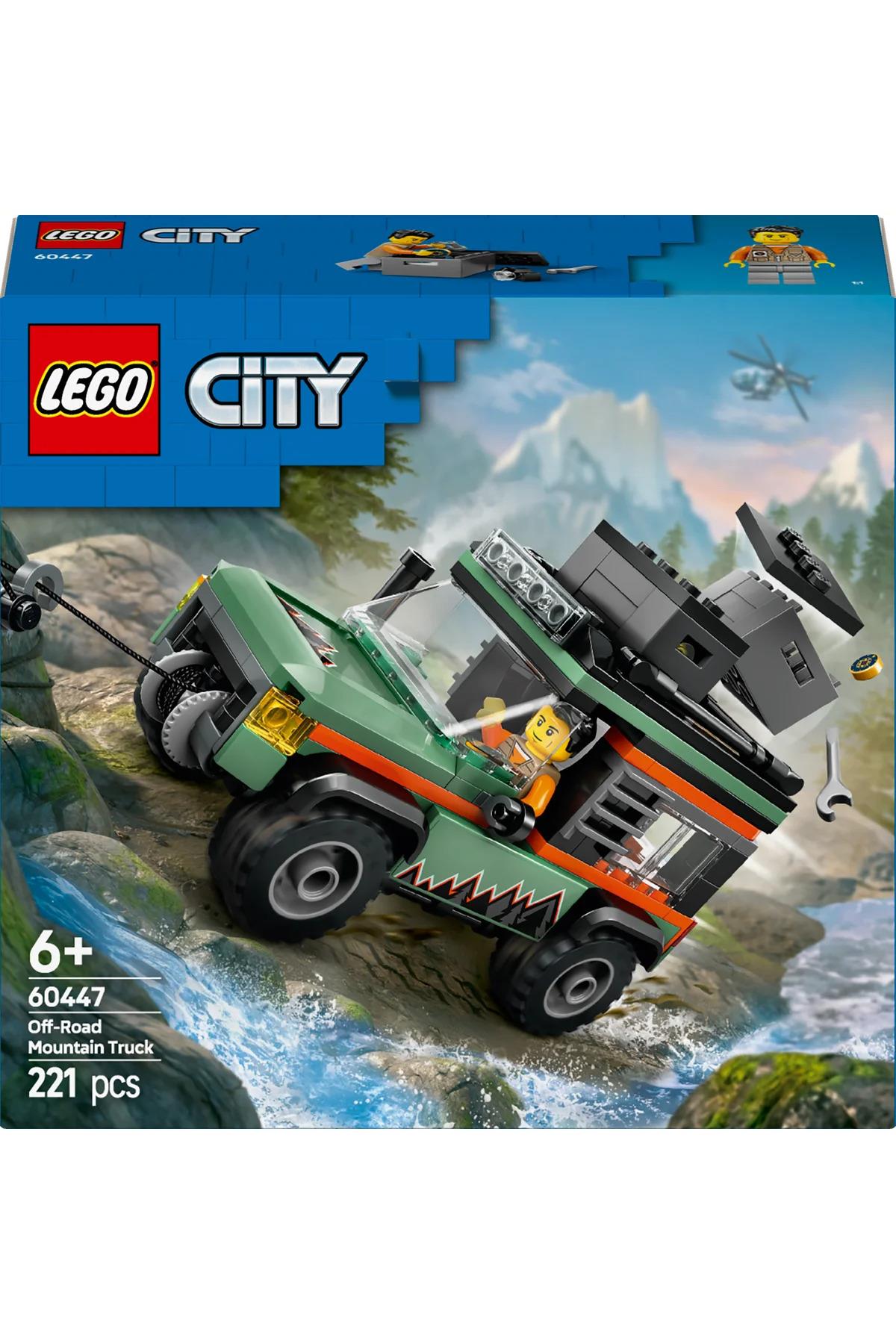 ® City 4x4 Arazi Dağ Arabası 60447 - 6+ Çocuklar için Yaratıcı Oyuncak Yapım Seti (221 P)-Lego