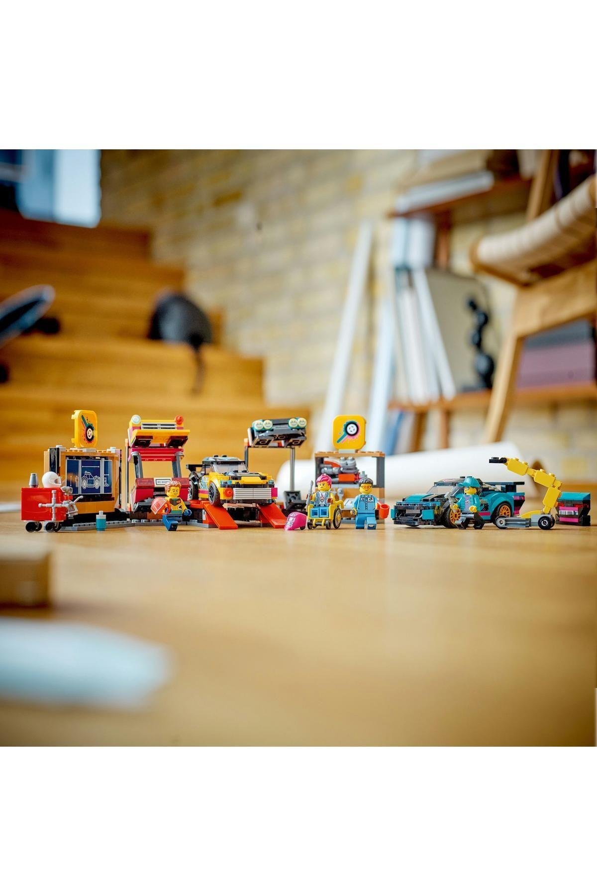 ® City Araç Modifiye Atölyesi 60389 - 6 Yaş ve Üzeri Çocuklar için Yapım Seti (507 Parça)-Lego