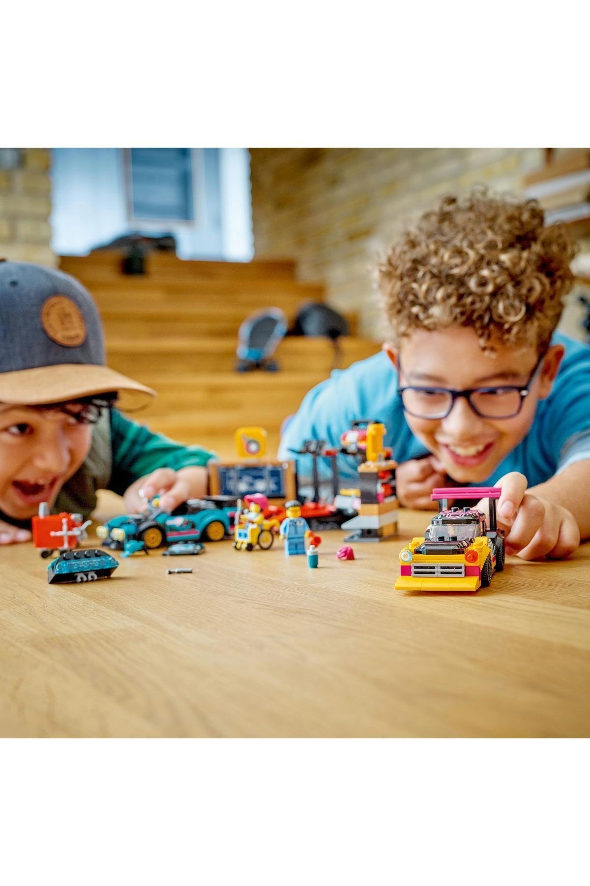 ® City Araç Modifiye Atölyesi 60389 - 6 Yaş ve Üzeri Çocuklar için Yapım Seti (507 Parça)-Lego