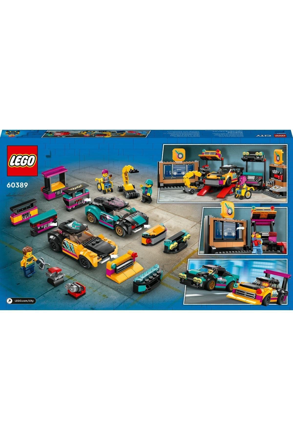 ® City Araç Modifiye Atölyesi 60389 - 6 Yaş ve Üzeri Çocuklar için Yapım Seti (507 Parça)-Lego