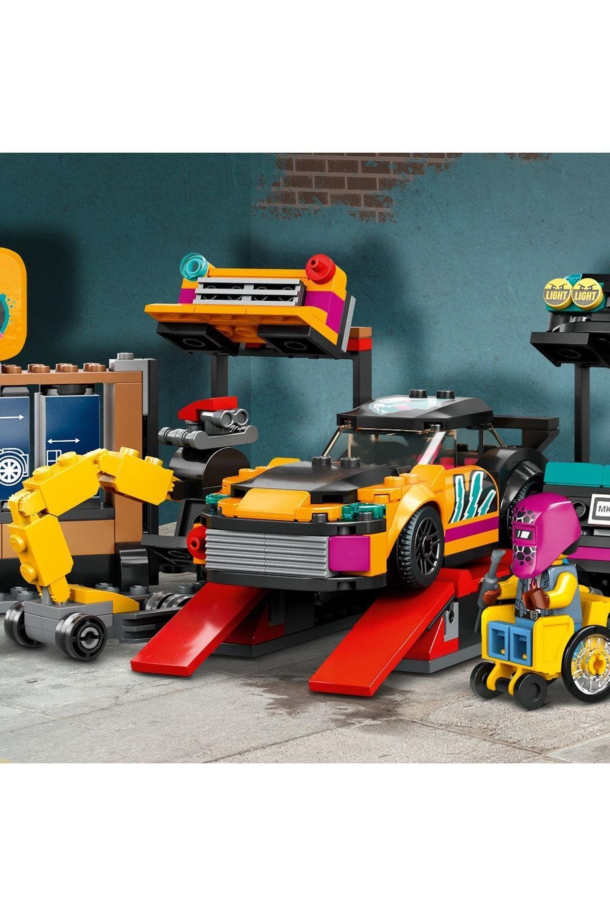 ® City Araç Modifiye Atölyesi 60389 - 6 Yaş ve Üzeri Çocuklar için Yapım Seti (507 Parça)-Lego