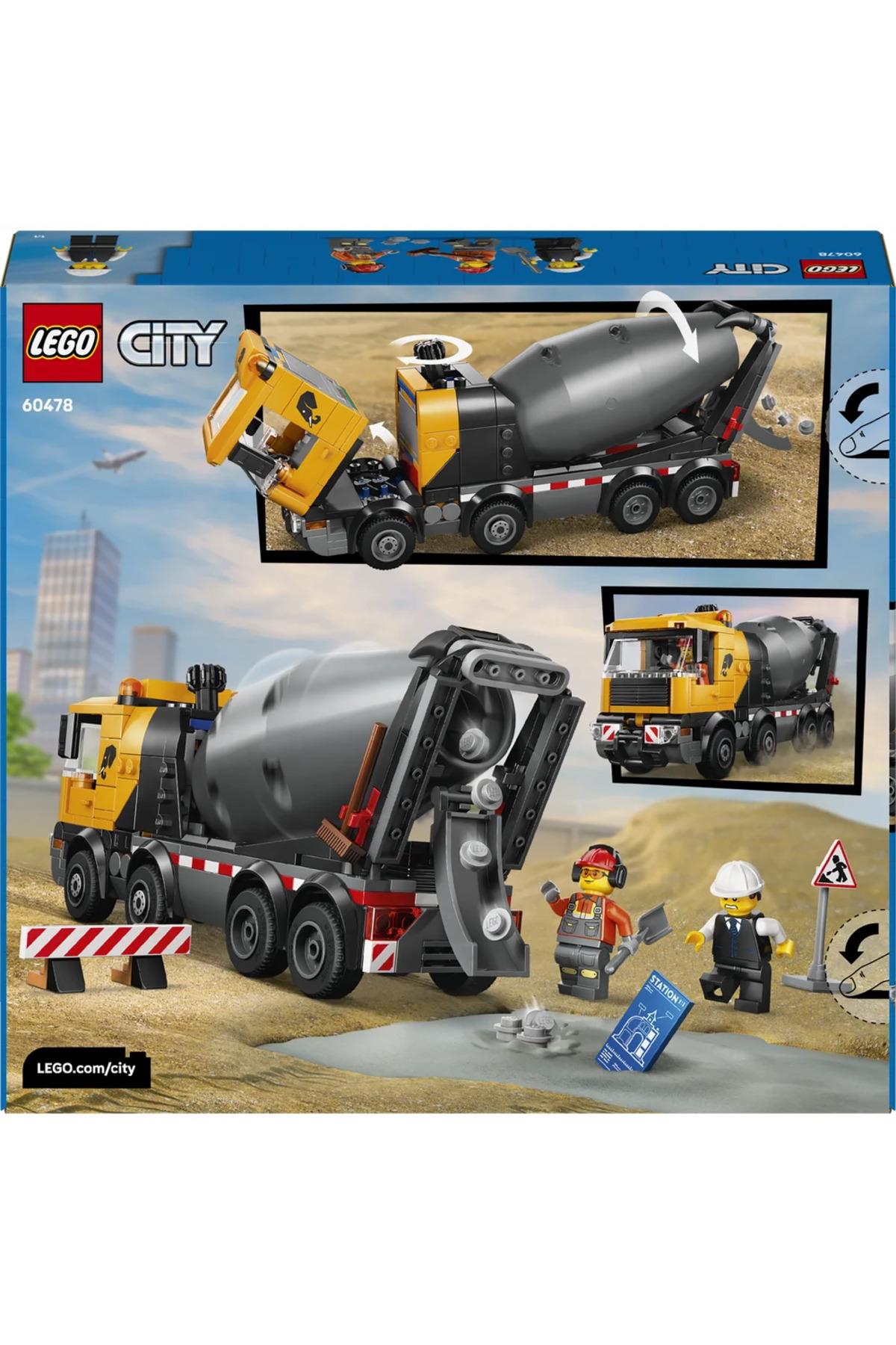 ® City Beton Mikseri 60478 - 7+ Yaratıcı Oyuncak Yapım Seti (371 Parça)-Lego