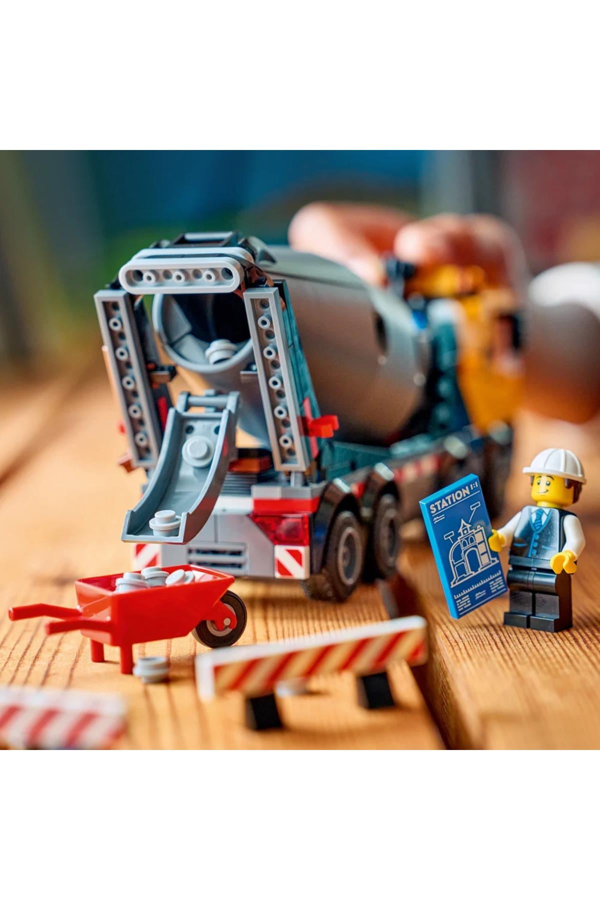 ® City Beton Mikseri 60478 - 7+ Yaratıcı Oyuncak Yapım Seti (371 Parça)-Lego
