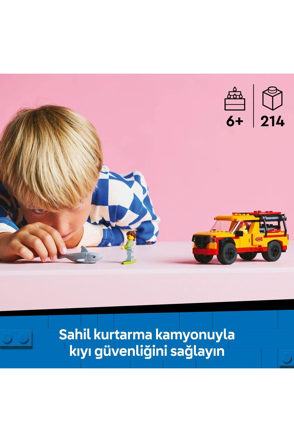 ® City Cankurtaran Kamyoneti 60453 - 6+ Çocuklar için Yaratıcı Oyuncak Yapım Seti (214P)-Lego