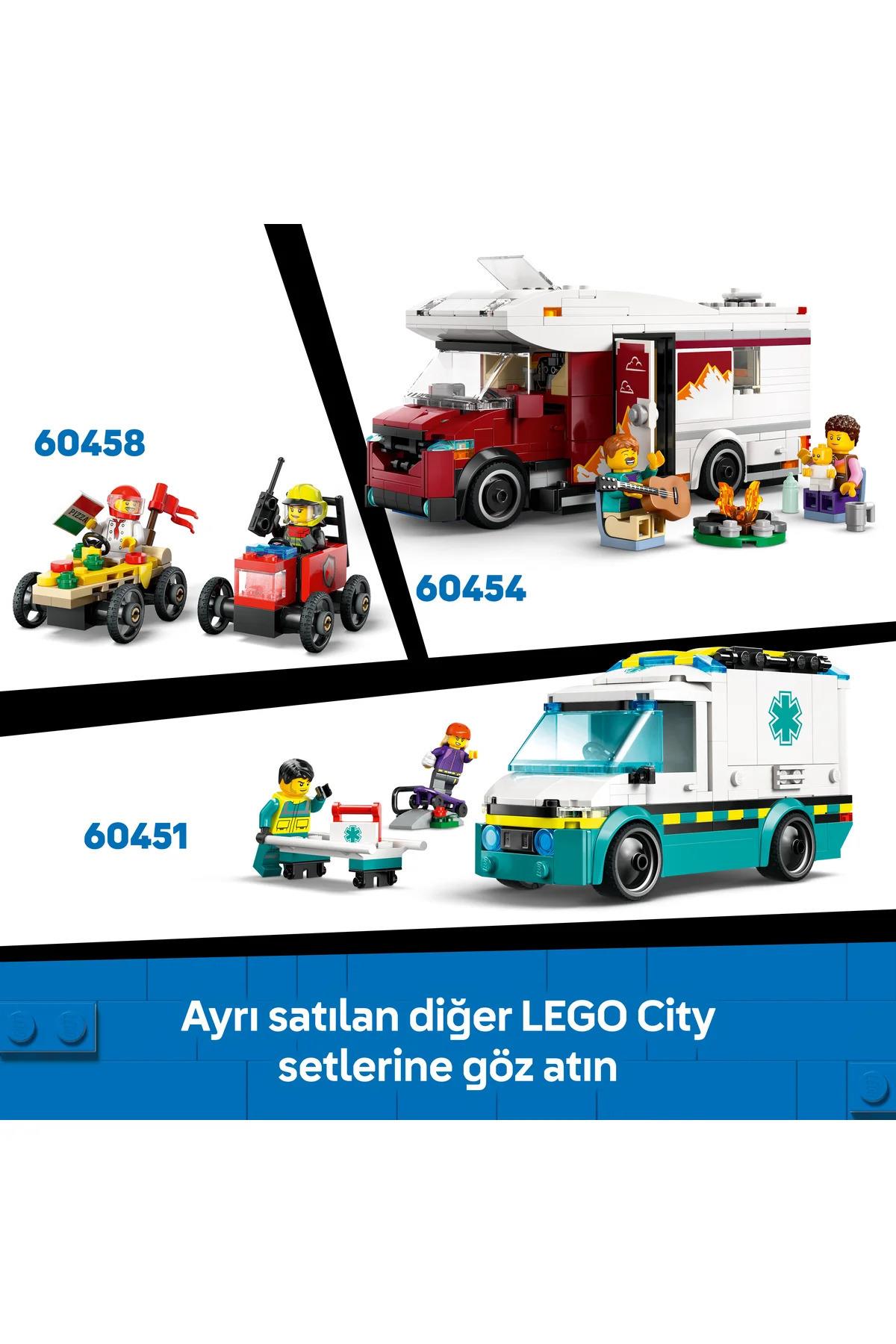 ® City Cankurtaran Kamyoneti 60453 - 6+ Çocuklar için Yaratıcı Oyuncak Yapım Seti (214P)-Lego