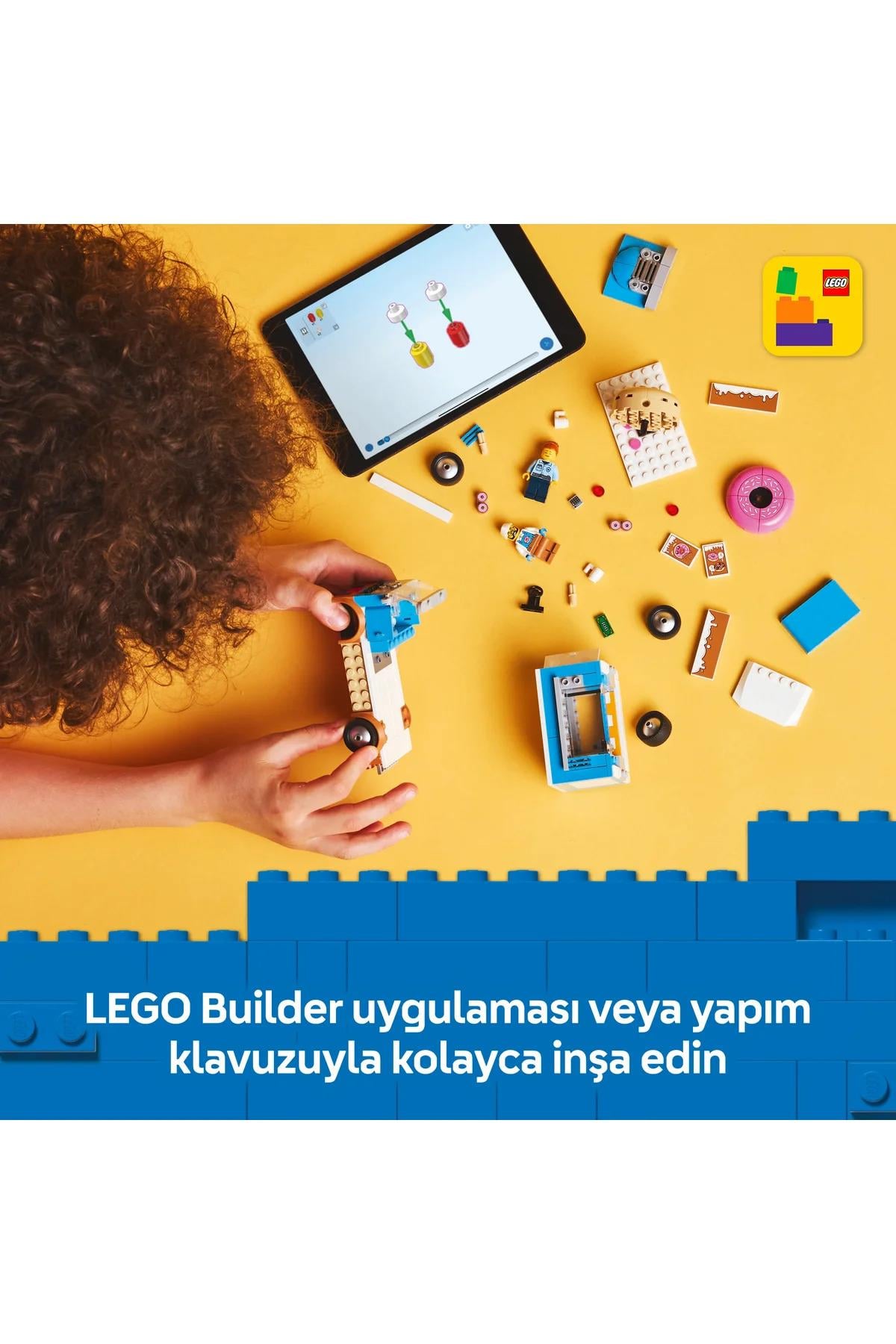 ® City Donut Kamyonu 60452 - 5+ Çocuklar için Yaratıcı Oyuncak Yapım Seti (196P)-Lego