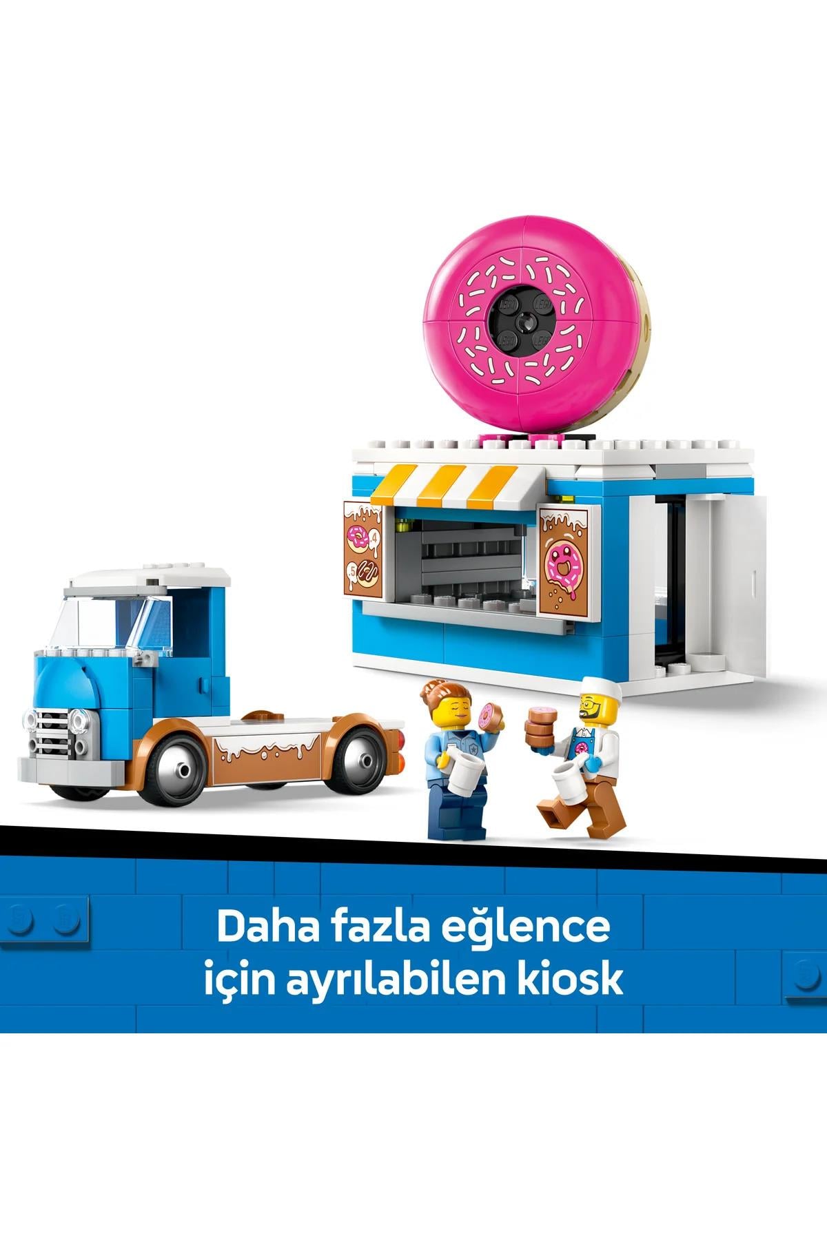 ® City Donut Kamyonu 60452 - 5+ Çocuklar için Yaratıcı Oyuncak Yapım Seti (196P)-Lego