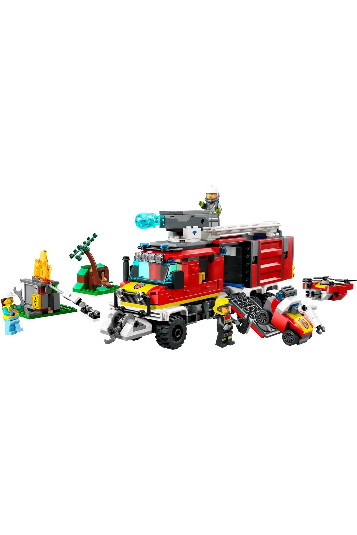 ® City İtfaiye Komuta Kamyonu 60374 - 7+ Yaratıcı Oyuncak Yapım Seti (502P)-Lego