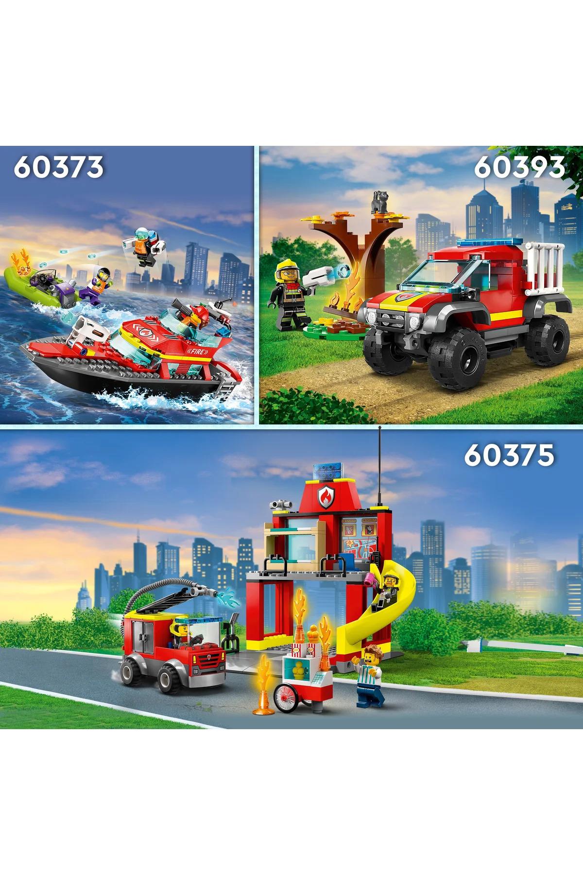® City İtfaiye Komuta Kamyonu 60374 - 7+ Yaratıcı Oyuncak Yapım Seti (502P)-Lego