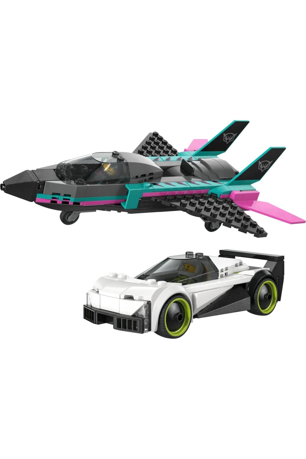 ® City Jet, Arabaya Karşı 60489 - 6+ Yaratıcı Oyuncak Yapım Seti (259 Parça)-Lego