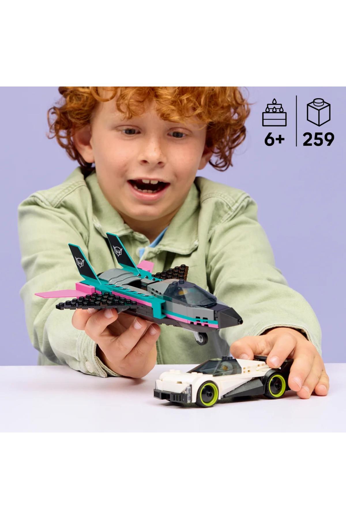 ® City Jet, Arabaya Karşı 60489 - 6+ Yaratıcı Oyuncak Yapım Seti (259 Parça)-Lego