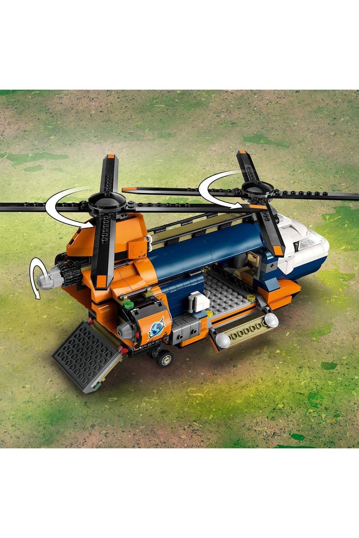 ® City Orman Kaşifinin Helikopteri Kamp Yerinde 60437 - 8 Yaş ve Üzeri Yapım Seti (881 Parça)-Lego