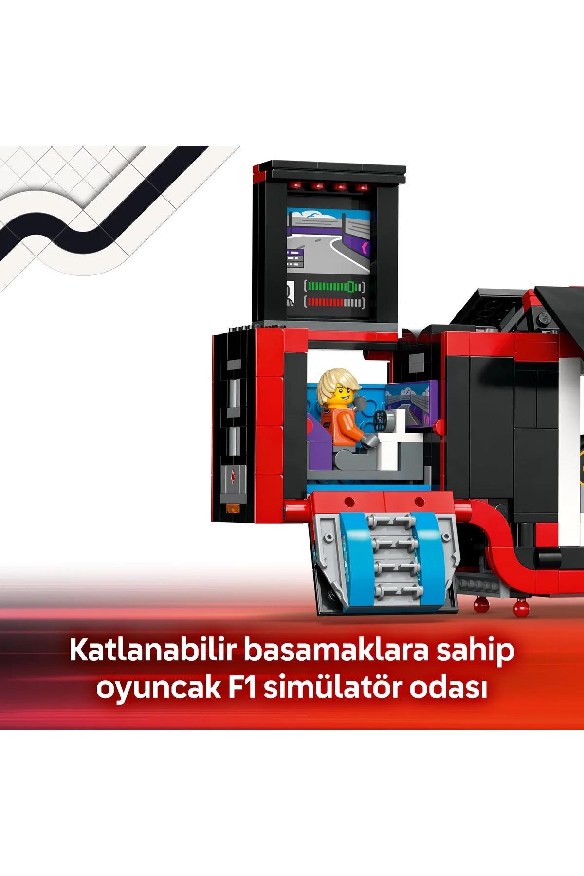 ® City RB20 ve AMR24 F1® Arabalı F1® Kamyonu 60445 - 8+ Yaratıcı Oyuncak Yapım Seti (1086)-Lego