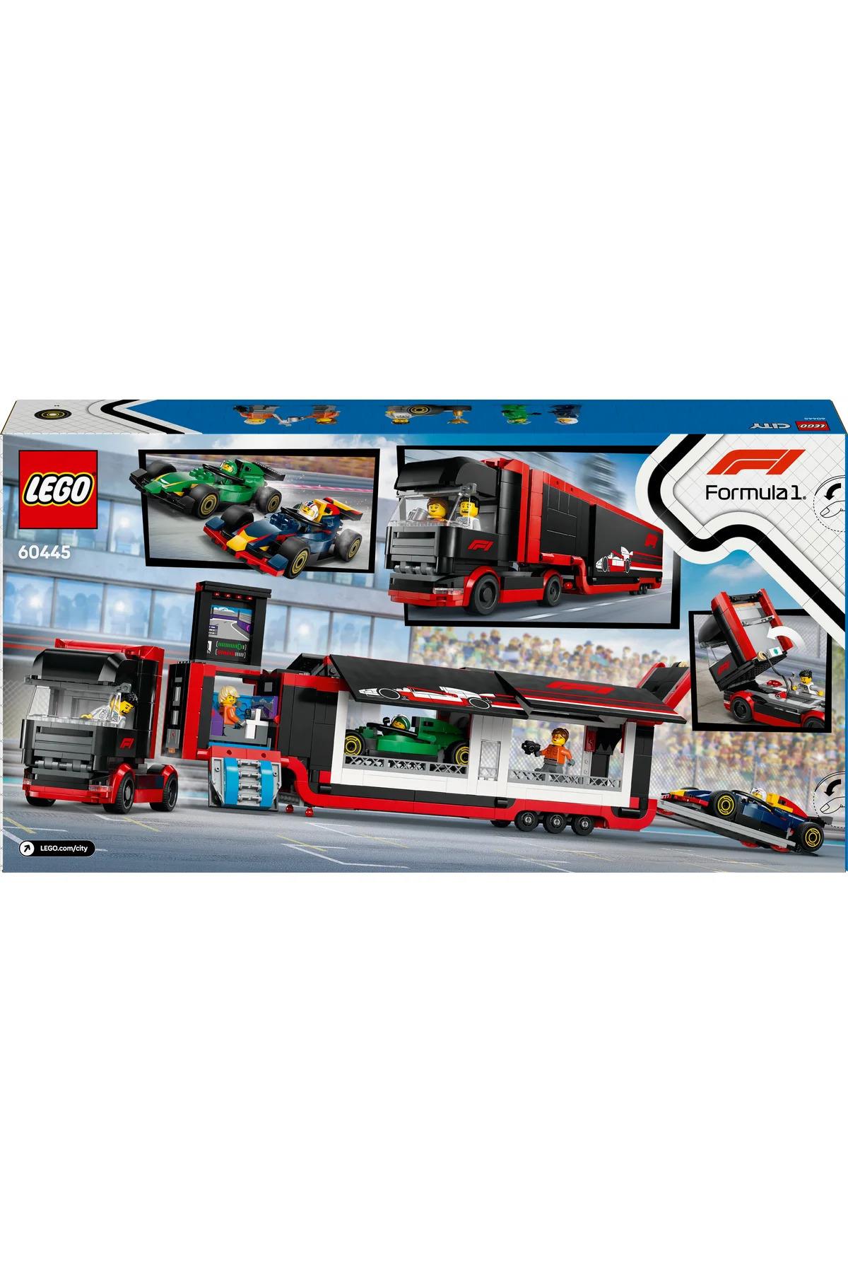 ® City RB20 ve AMR24 F1® Arabalı F1® Kamyonu 60445 - 8+ Yaratıcı Oyuncak Yapım Seti (1086)-Lego